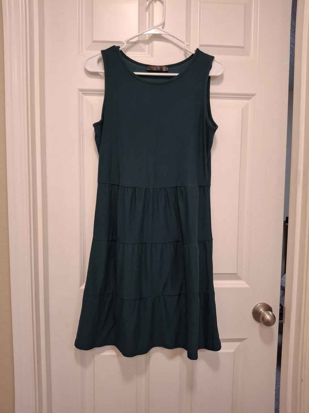 Sleeveless Teal Tiered Mini Dress